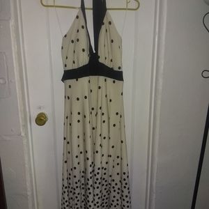 Polka dot halter dress